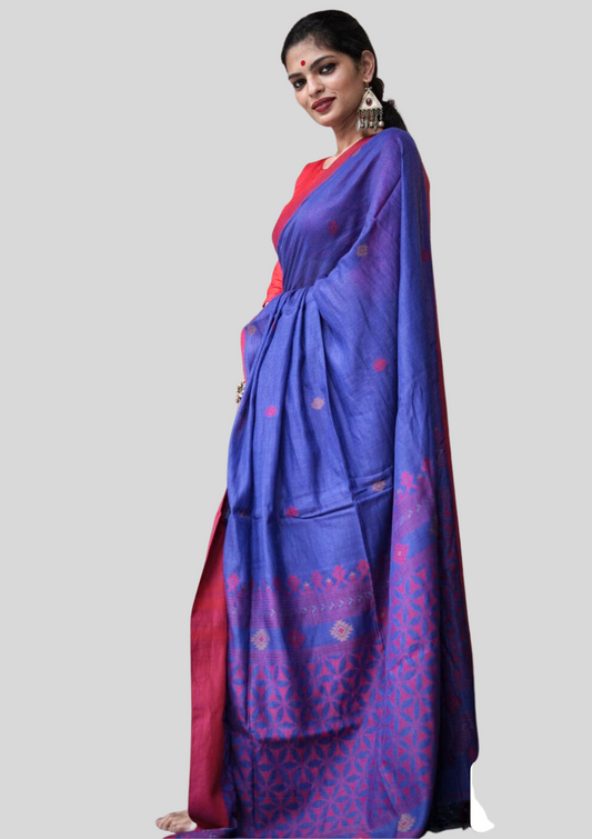 Navy Blue | Chanderi Cotton Saree