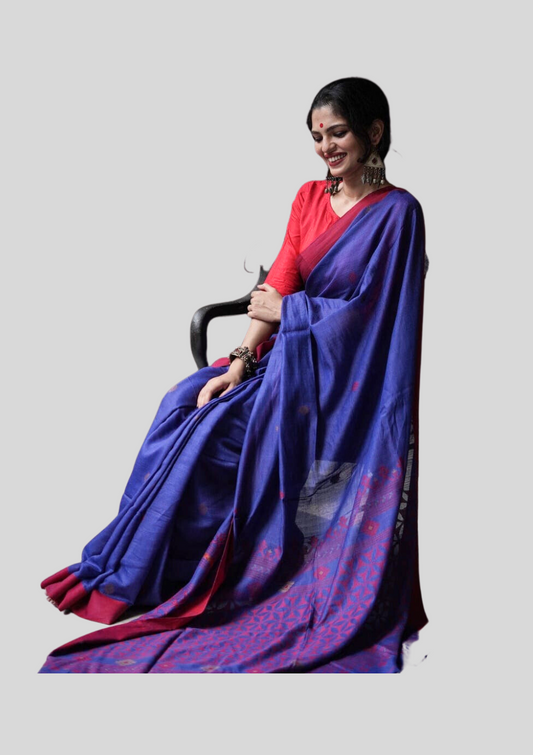 Navy Blue | Chanderi Cotton Saree