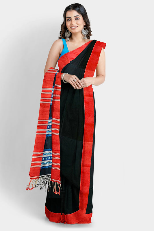 Black | Cotton Handloom Saree