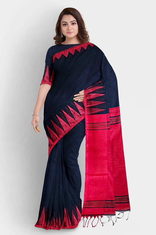 Black & Red | Khadi Silk Handloom Saree