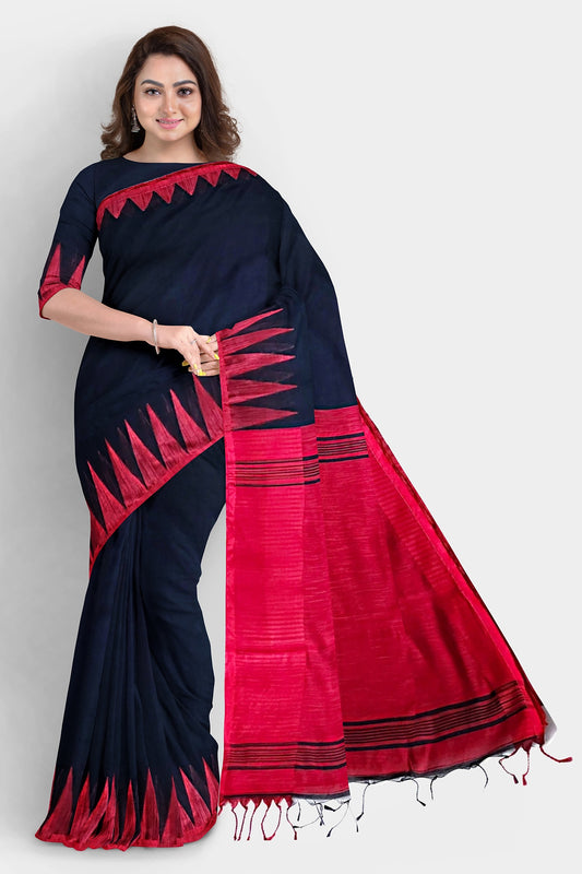 Black & Red | Khadi Silk Handloom Saree