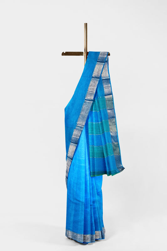 Blue | Mangalagiri Cotton Handloom Saree