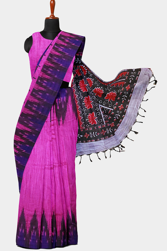 Magenta | Sambalpuri Cotton Handloom Saree