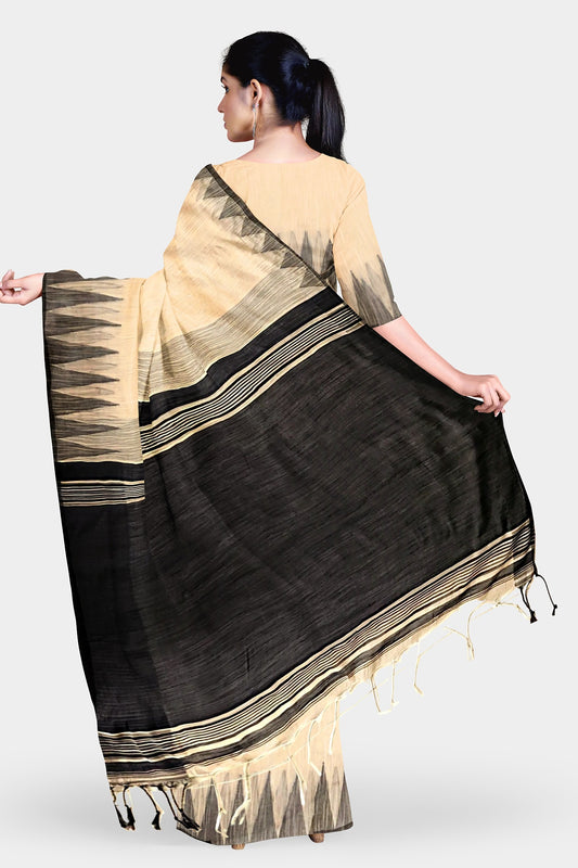 Beige | Khadi Silk Handloom Saree