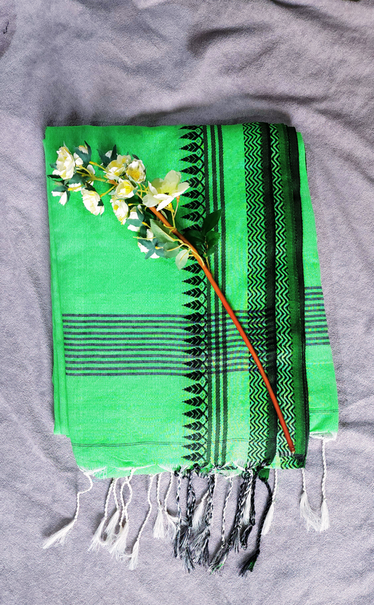 Light Green | Cotton Handloom Saree