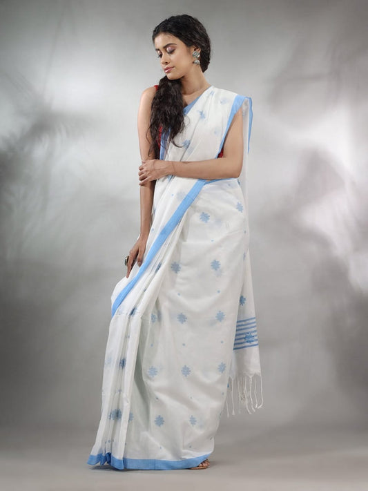 White | Cotton Handloom Saree